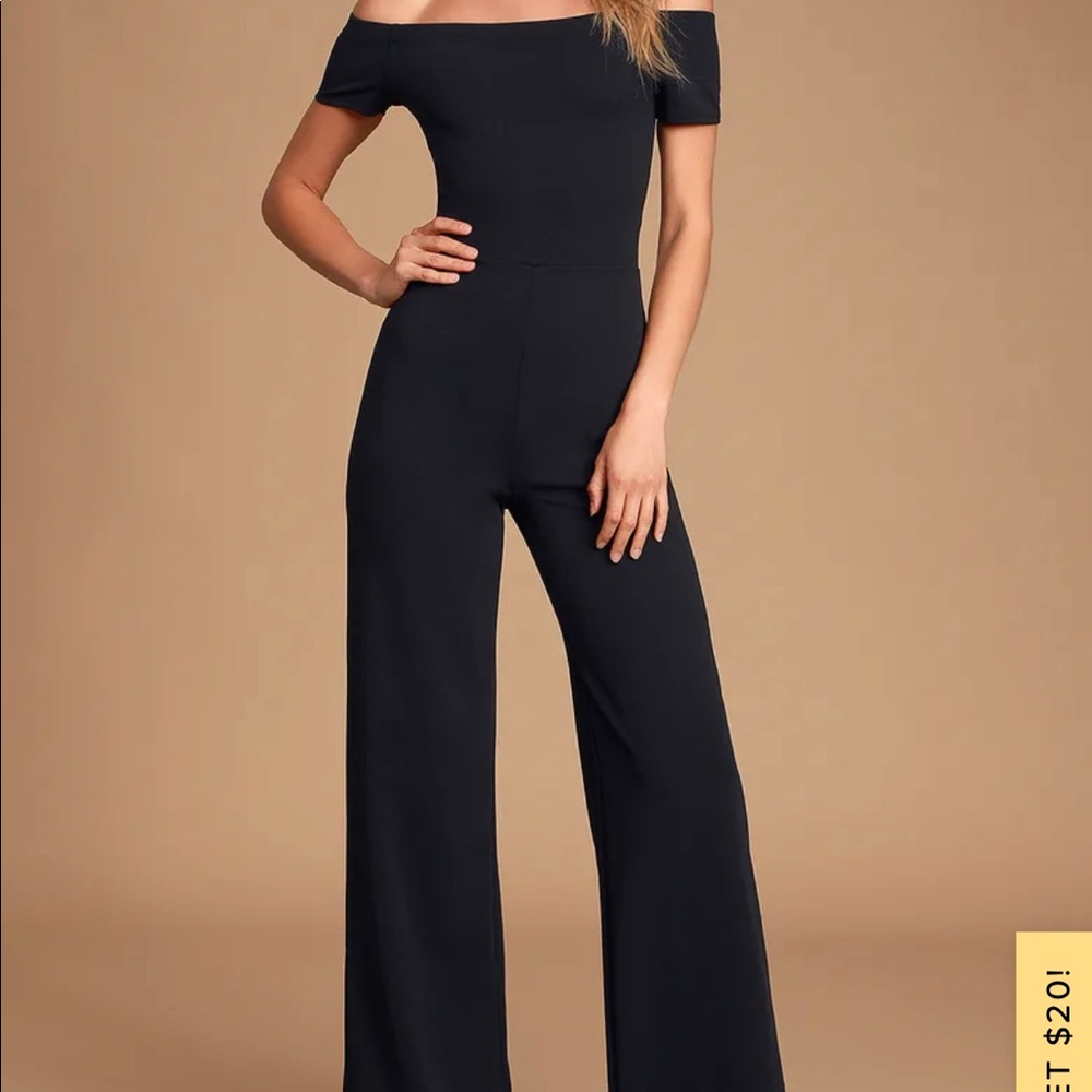 Alleyoop Black Off-the-Shoulder Jumpsuit